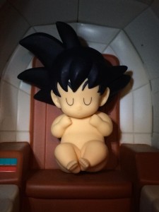 Fortunately, Richie and Mae's baby doesn't have to be delivered through a Saiyan Space Pod like Baby Goku here: 