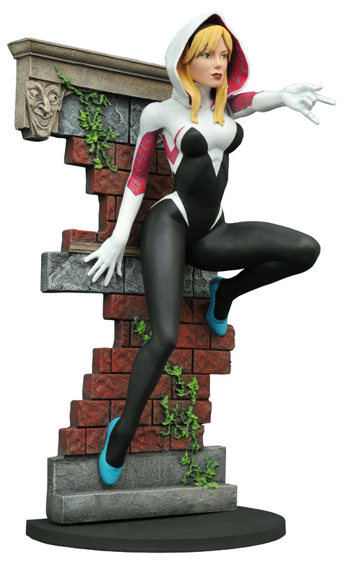 FEB168428 STL009975 MARVEL GALLERY SPIDER-GWEN UNMASK PVC FIG