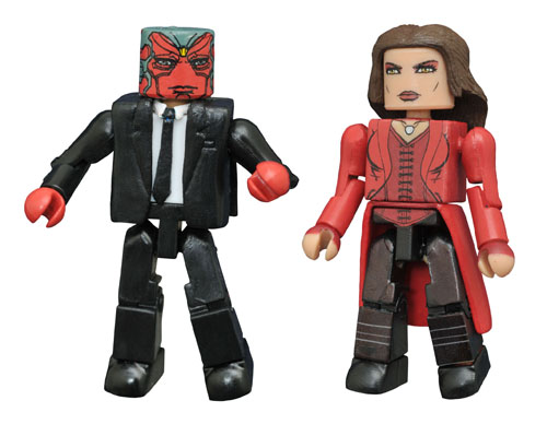 FEB168435 STL009989 MARVEL MINIMATES VISION SCARLET WITCH 2PK