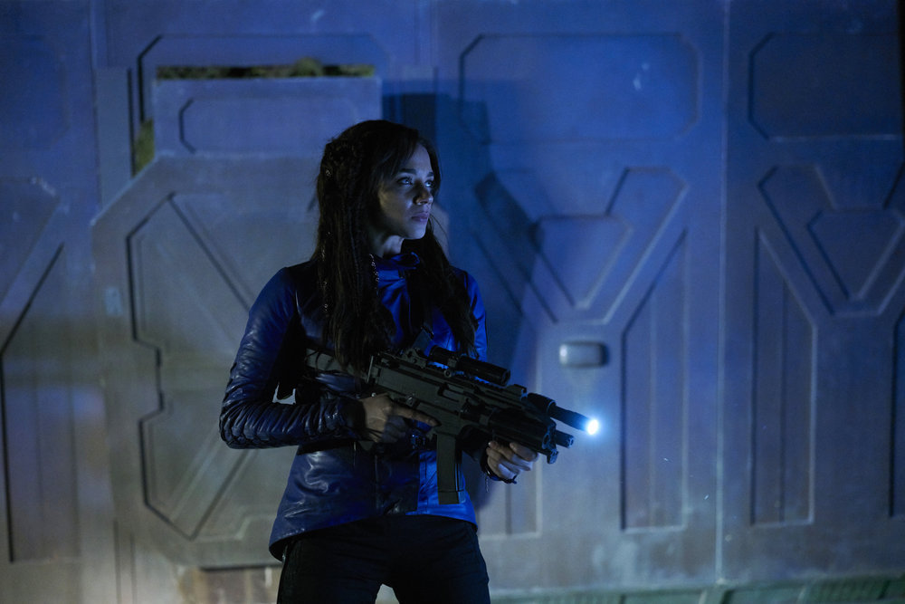 KILLJOYS -- Episode 203 -- Pictured: Hannah John-Kamen as Dutch -- (Photo by: Steve Wilkie/Syfy/Killjoys II Productions Limited)