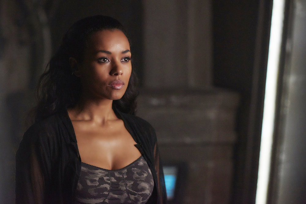 DARK MATTER -- "She's One of Them Now" Episode 207 -- Pictured: Melanie Liburd as Nyx -- (Photo by: Russ Martin/Prodigy Pictures/Syfy)