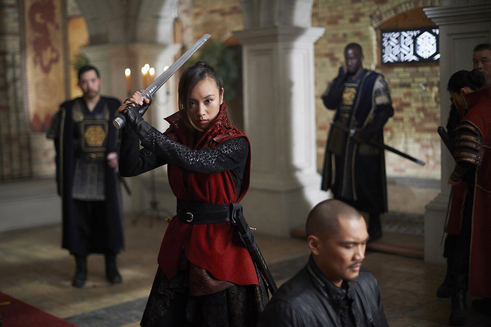 DARK MATTER -- "Sometimes In Life You Don't Get to Choose" Episode 212 -- Pictured: Ellen Wong as Misaki Han-Shireikan -- (Photo by: Russ Martin/Prodigy Pictures/Syfy)