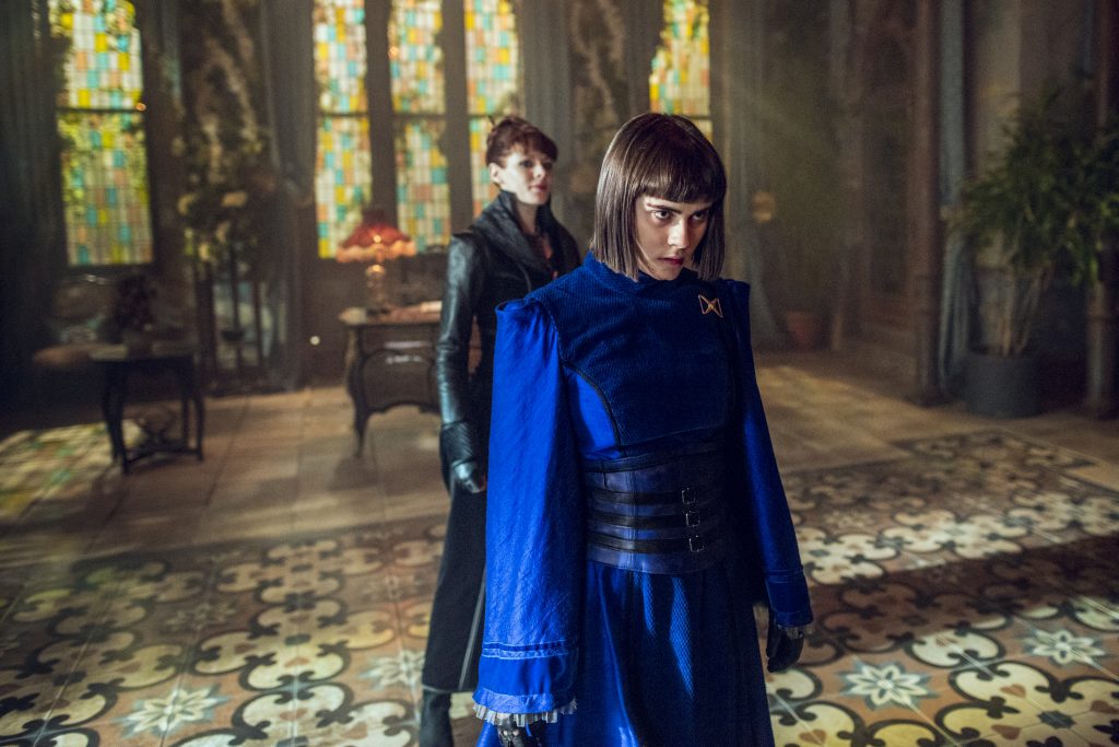 Ally Ioannides as Tilda, Emily Beecham as The Widow - Into the Badlands _ Season 2, Episode 9 - Photo Credit: Antony Platt/AMC