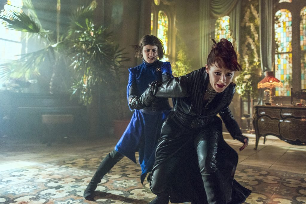 Ally Ioannides as Tilda, Emily Beecham as The Widow - Into the Badlands _ Season 2, Episode 9 - Photo Credit: Antony Platt/AMC