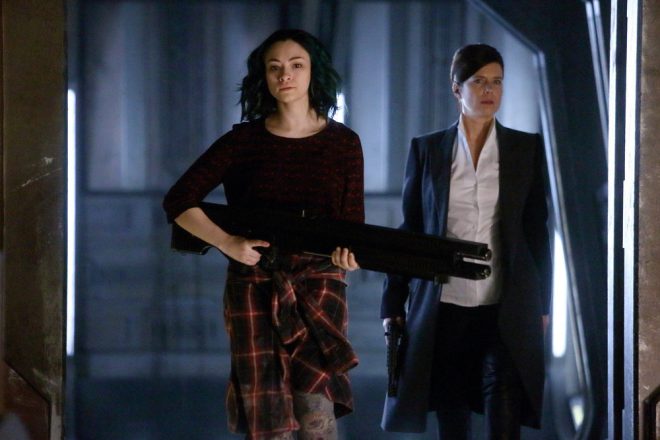 DARK MATTER -- "Being Better Is So Much Harder" Episode 301 -- Pictured: Jodelle Ferland as Five -- (Photo by: Stephen Scott/Dark Matter Series 3/Syfy)