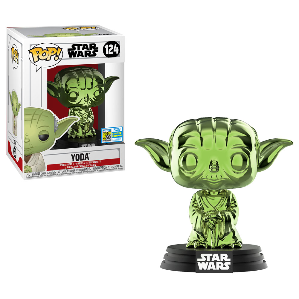 Yoda (Green Chrome) Pop! (shared exclusive with Amazon)