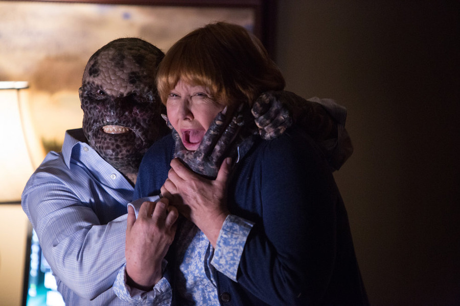 GRIMM -- "Clear and Wesen Danger" Episode 502-- Pictured: (l-r) Paul Wemlinger as Quijada Vil, Susan Ruttan as Betty Frame -- (Photo by: Scott Green/NBC)