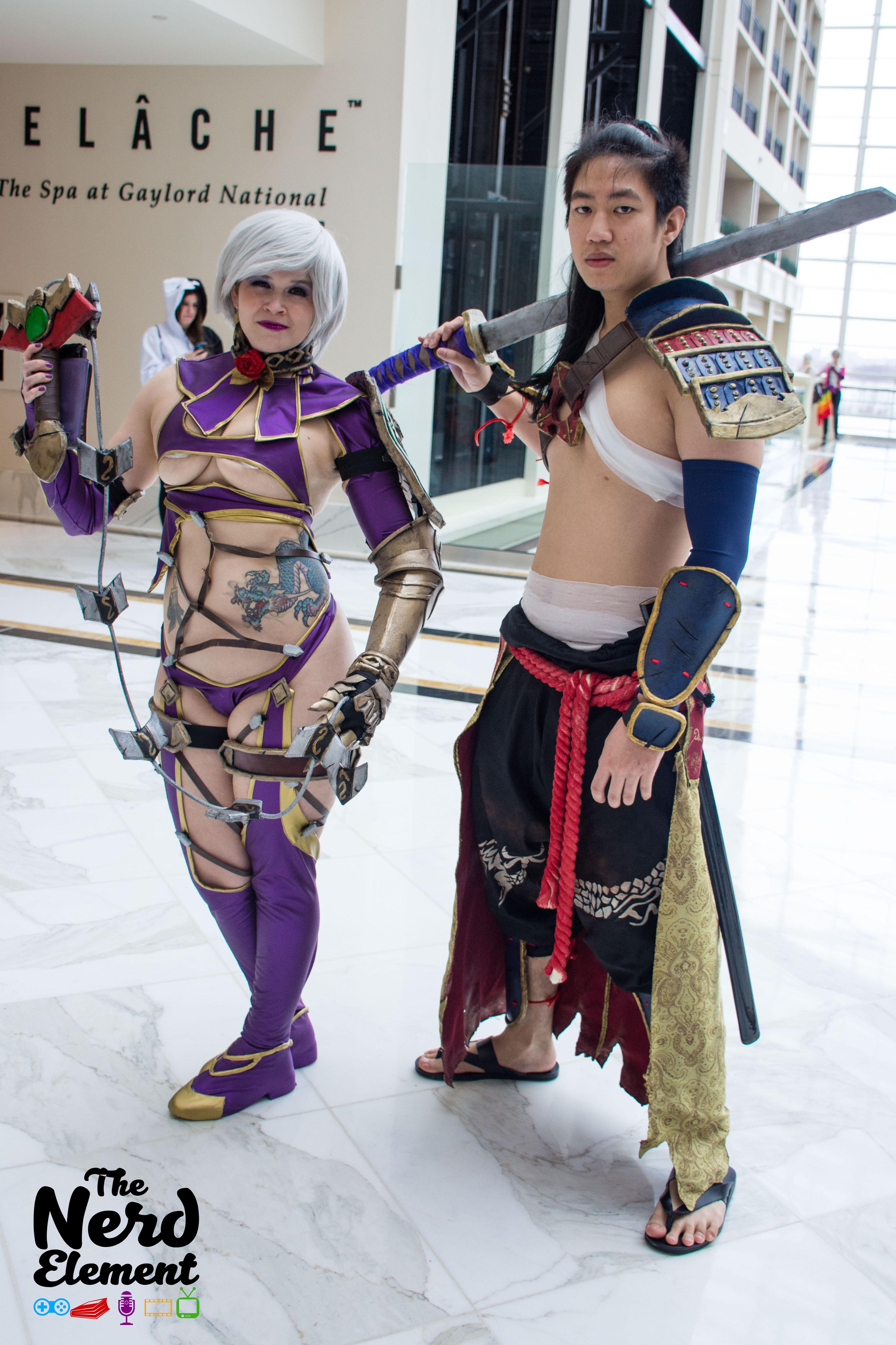 Ivy and Mitsurugi - Soul Calibur series
Cosplayers: Valkyrie Cosfit (fb) and hollandazemedia (ig)
