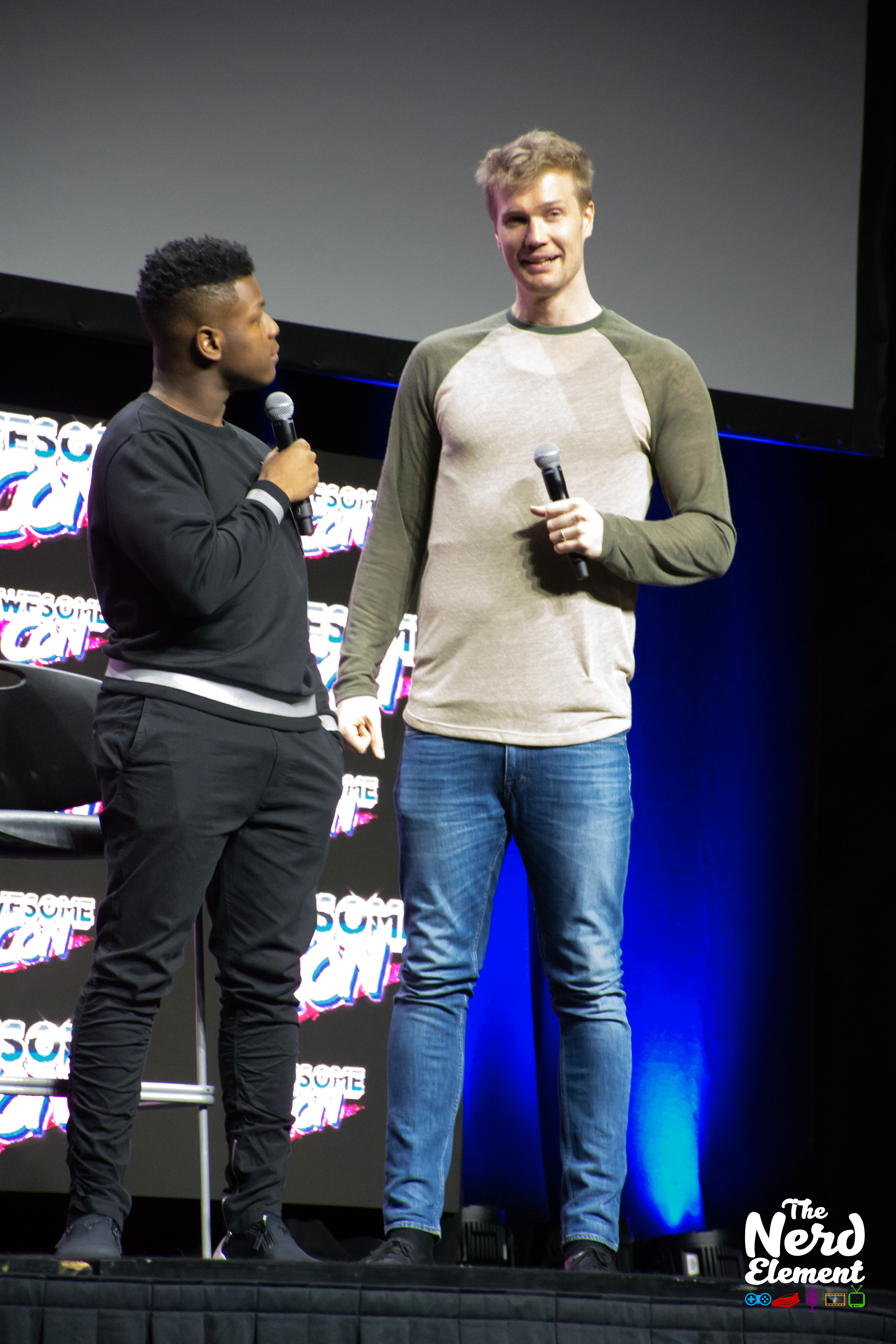 Chewbacca actor Joonas Suotamo surprised attendees at the panel
